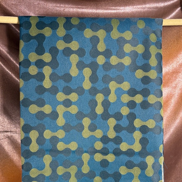 Abstract Patterned FabricBlue & Green mid century style Water resistant box T